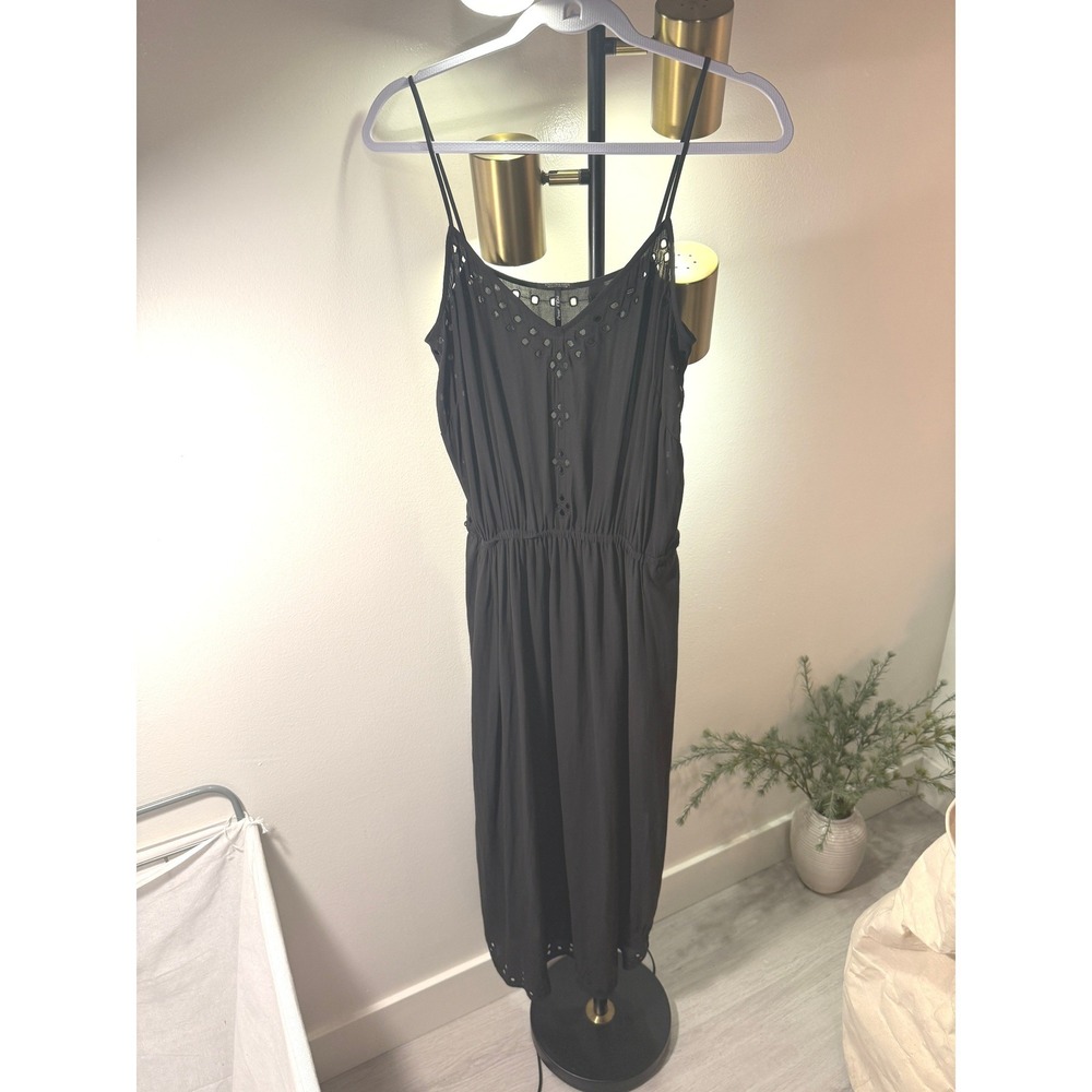 scotch and soda tank‎ midi black cotton eyelet 4 6 sm summer basic LBD dress euc